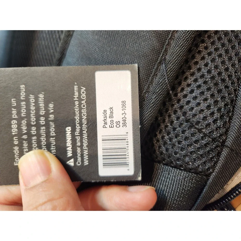 NWT Timbuk2 Parkside Eco Black Laptop Backpack Commuter Travel Work Bag logo